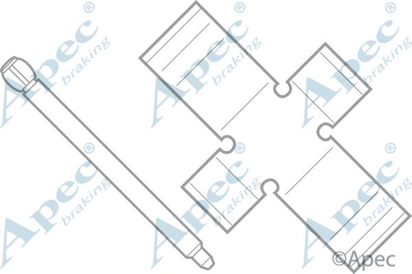 APEC BRAKING Tarvikesarja, jarrupala KIT424